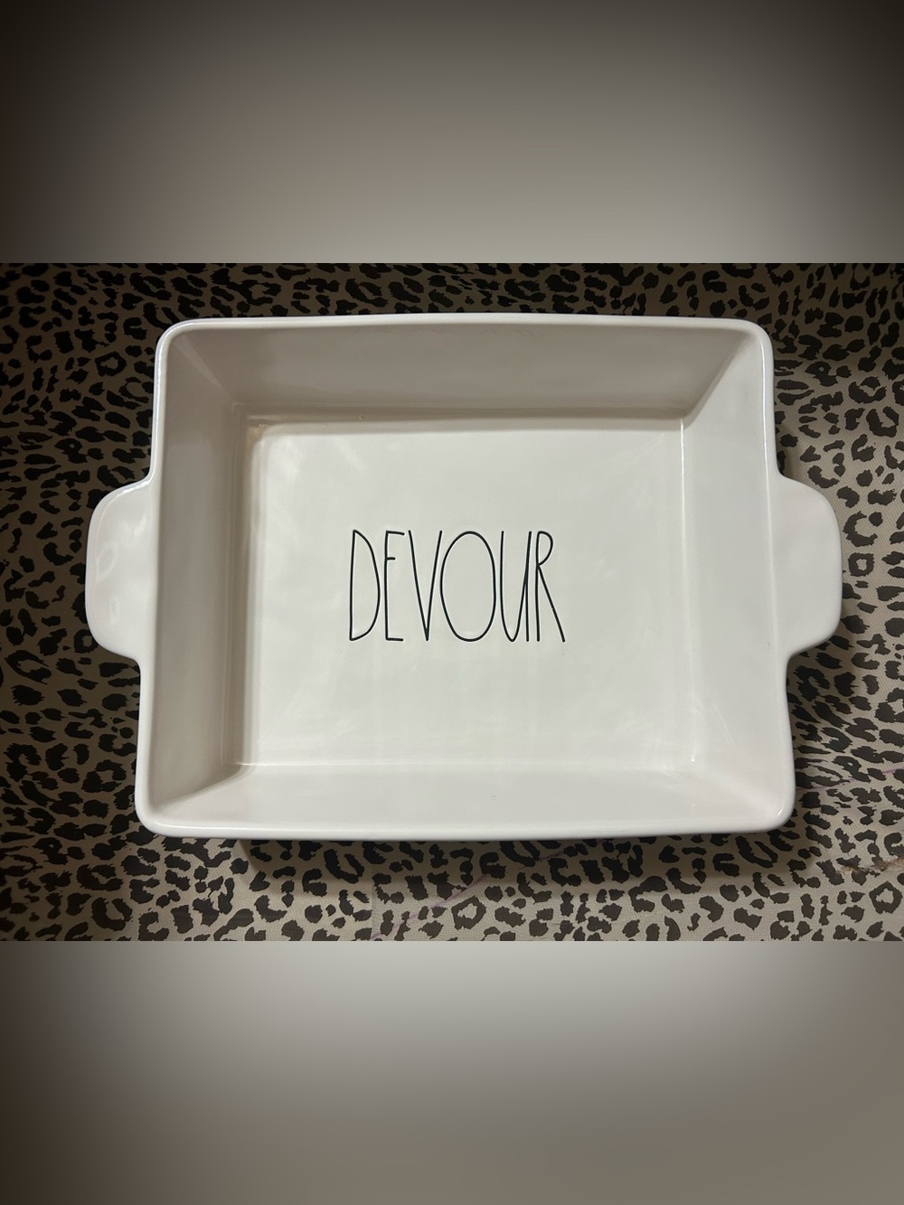 Rae Dunn Ceramic “Devour” Casserole Dish